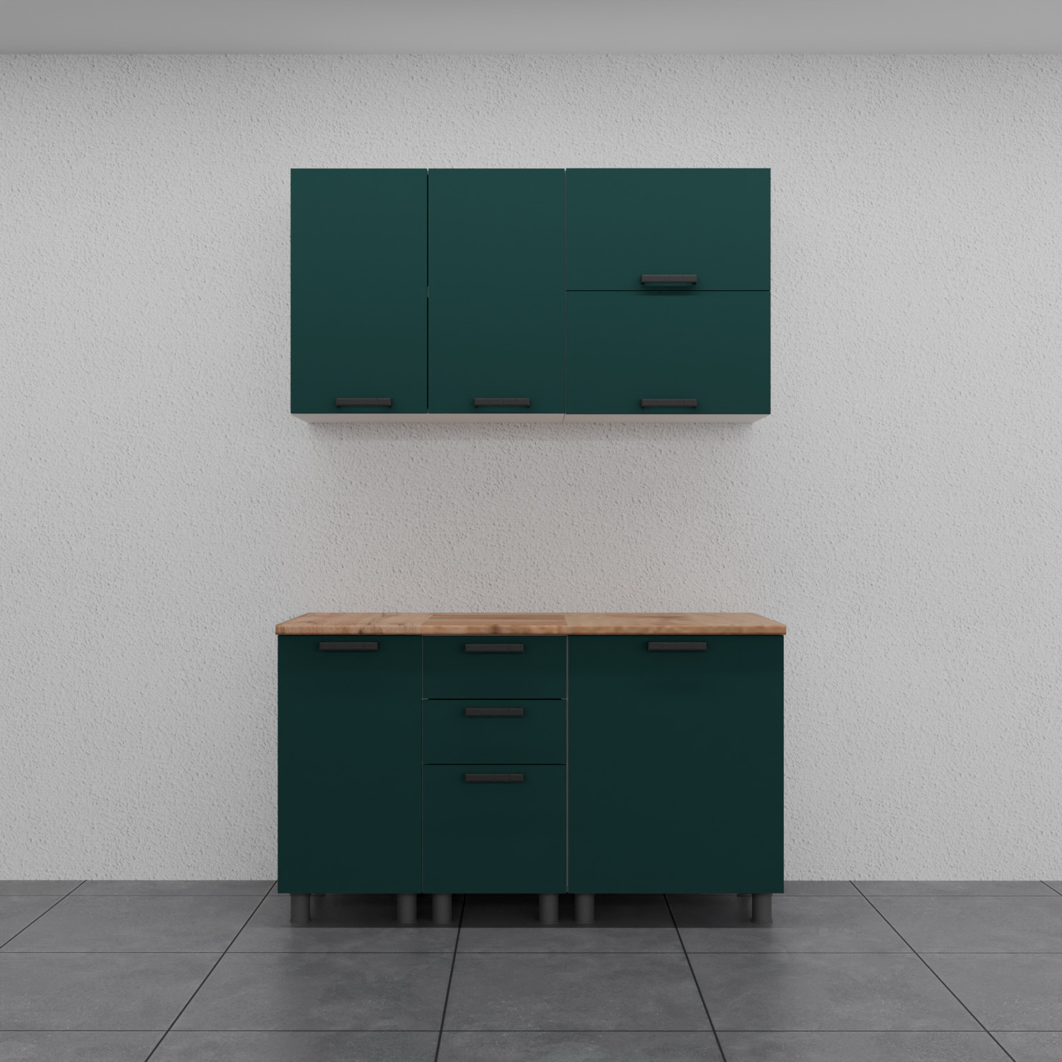 МК Аленушка Н 400 Лаванда Изумруд, скоба черный (со столешницей)