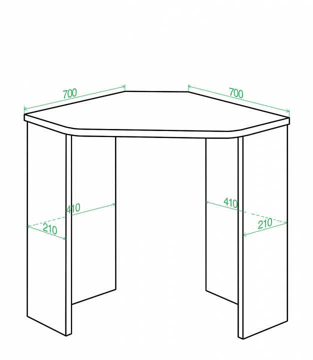 Стол письменный Нельсон Lite СКЛ-Угл70