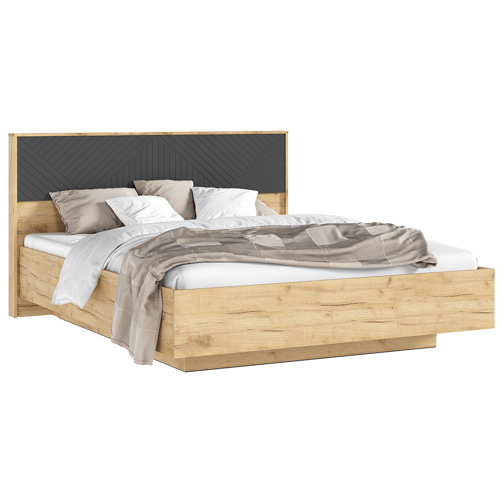 Кровать парящая с подъемным механизмом Флэш 1,6 м, Браш Графит, Дуб Крафт Кровать парящая с подъемным механизмом Флэш 1,6 м, Браш Графит, Дуб Крафт