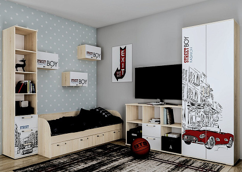 Кровать с реечным настилом Сенди КР-01 Light 80х186 Кровать с реечным настилом Сенди КР-01 Light 80х186