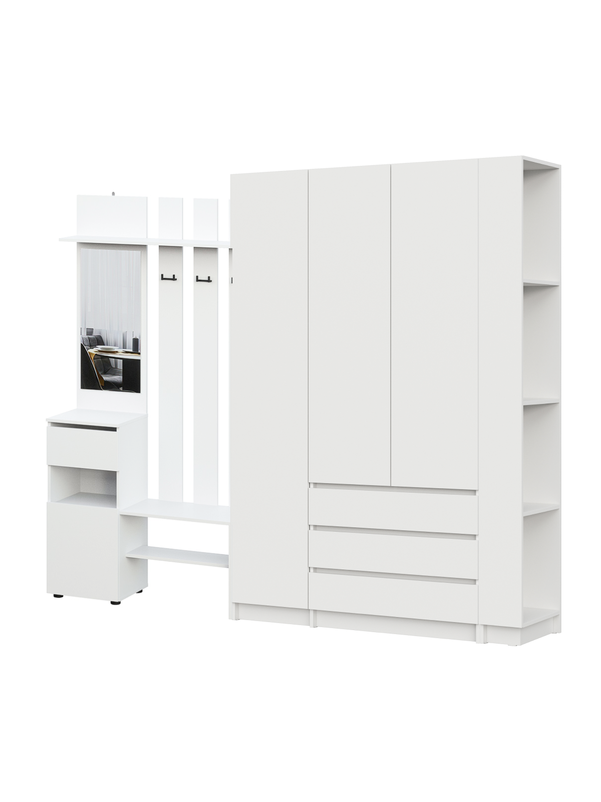 Прихожая Бали, Белый. Комплект 8