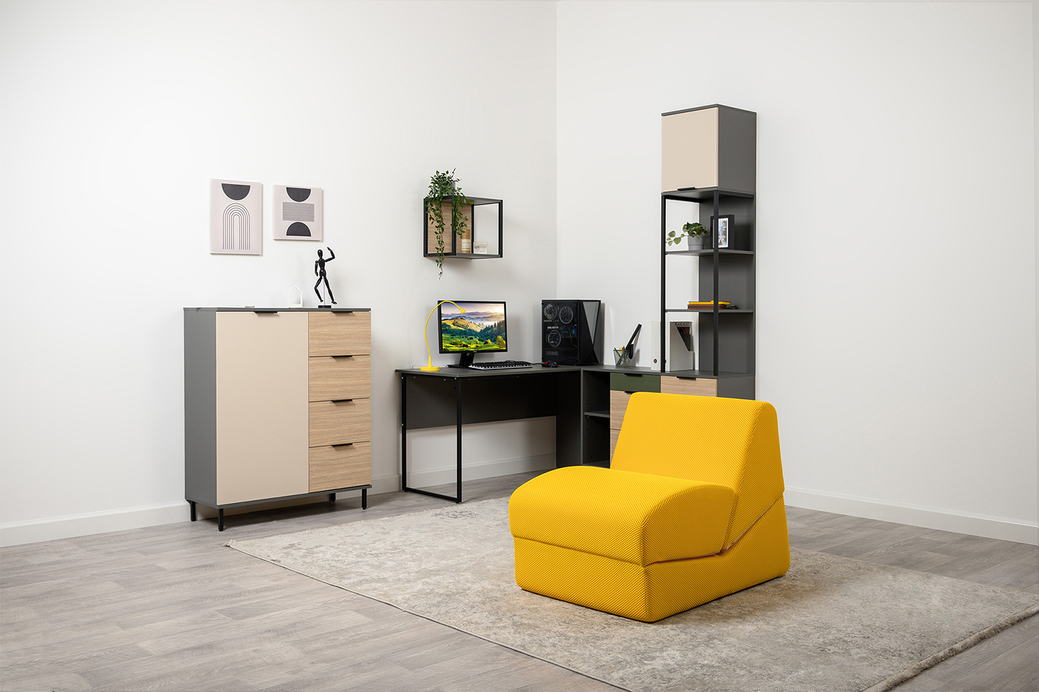 Кресло Марвэл Сетка, Желтый