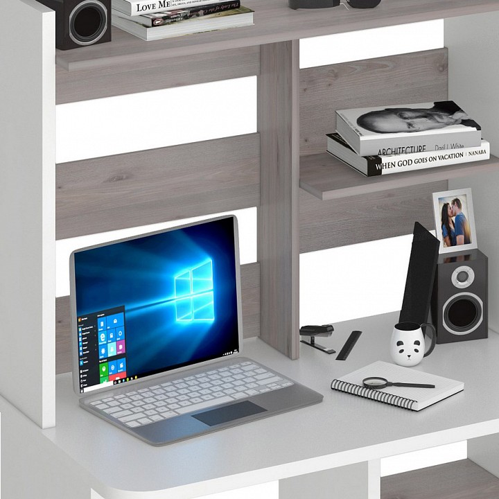 Стол компьютерный Домино Lite СКЛ-Прям100Р+НКЛ-100