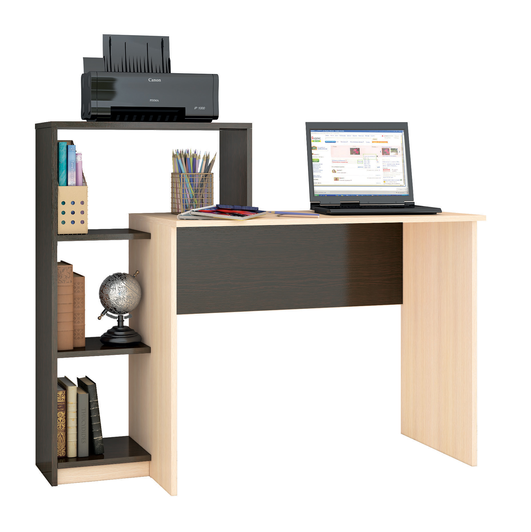 Стол компьютерный Квартет-2, венге