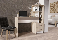 Стол компьютерный №2 дуб сонома / белый