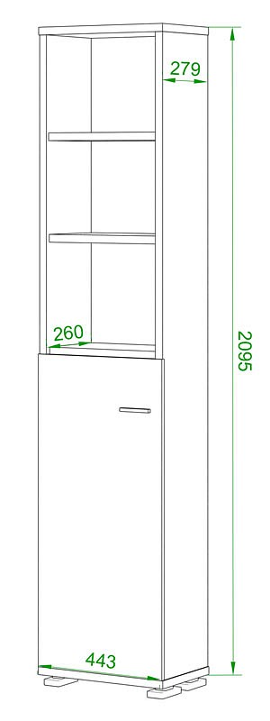 Стеллаж комбинированный Домино нельсон ПУ-20-2
