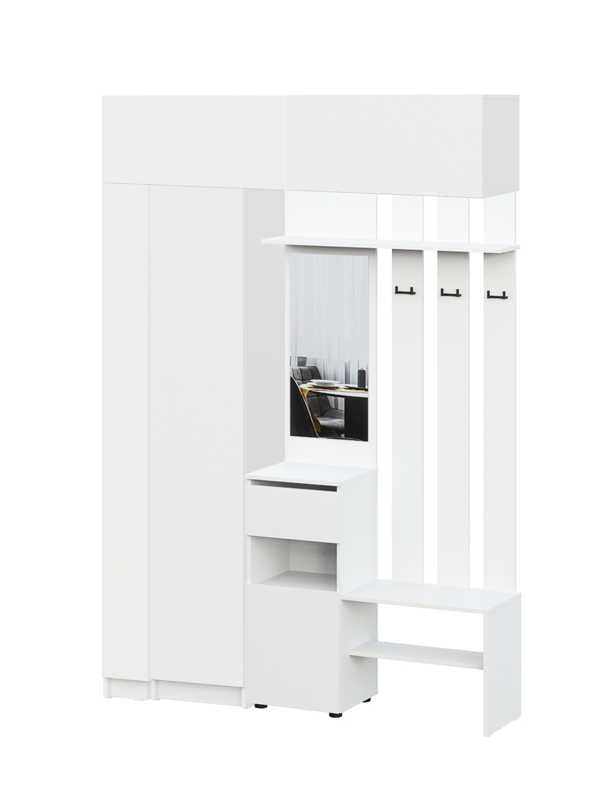 Прихожая Бали, Белый. Комплект 15