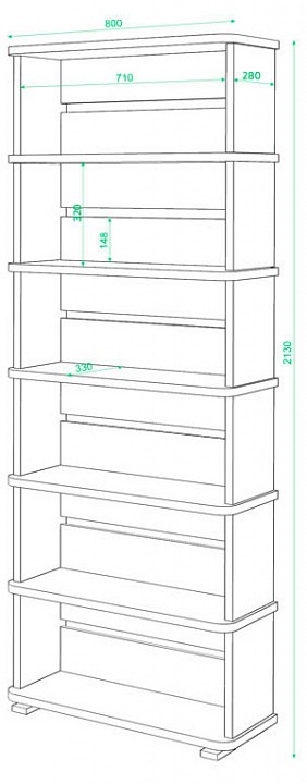 Стеллаж Домино СБ-25/6