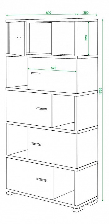 Шкаф комбинированный Домино СБ-30/5