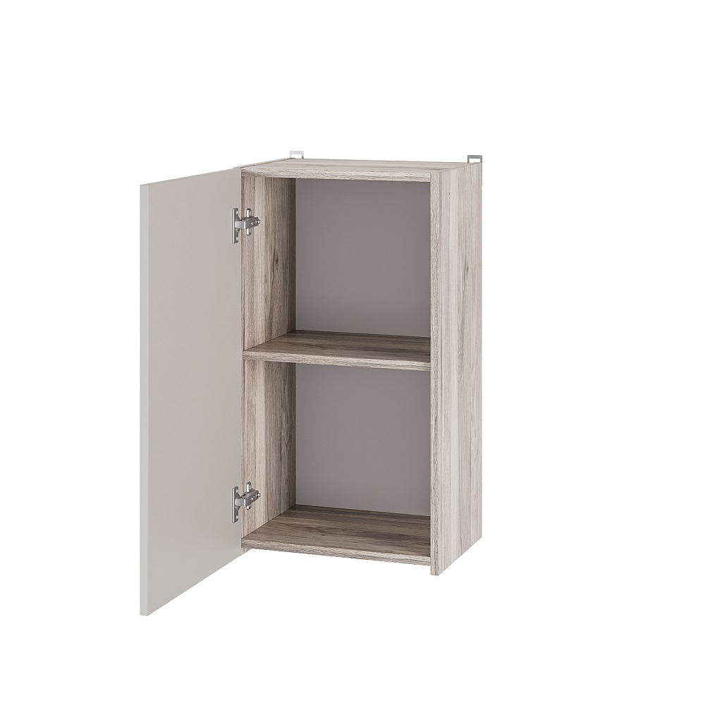 Шкаф навесной Берген Лайт 4в1 0,4м, Дуб смоки, Кашемир