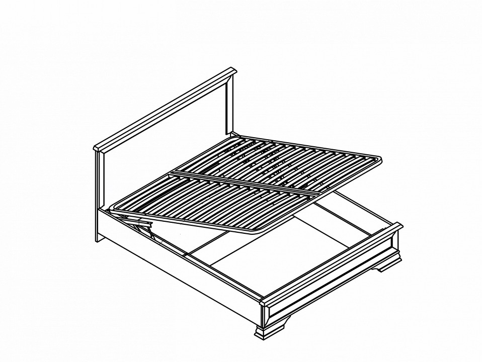 Кровать двуспальная Кентаки S320-LOZ160х200