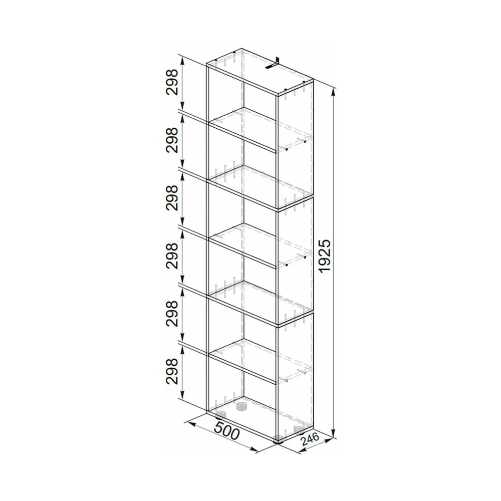 Стеллаж с полками Токио, Белый