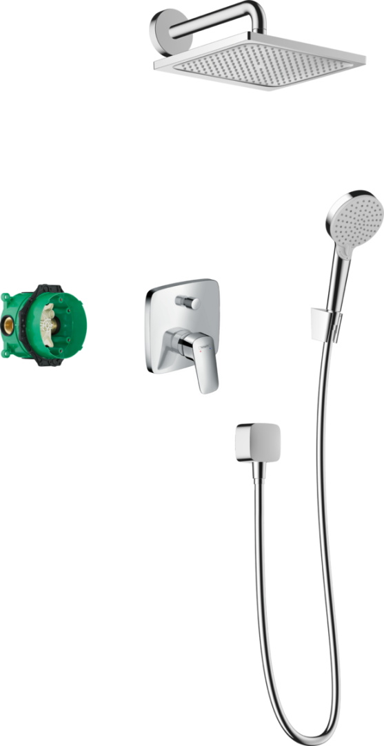 27957000 HG Set 8 в 1 (26726000+27409000+26330400+71405000+28331000+26457000+28272000+01800180) душевой комплект