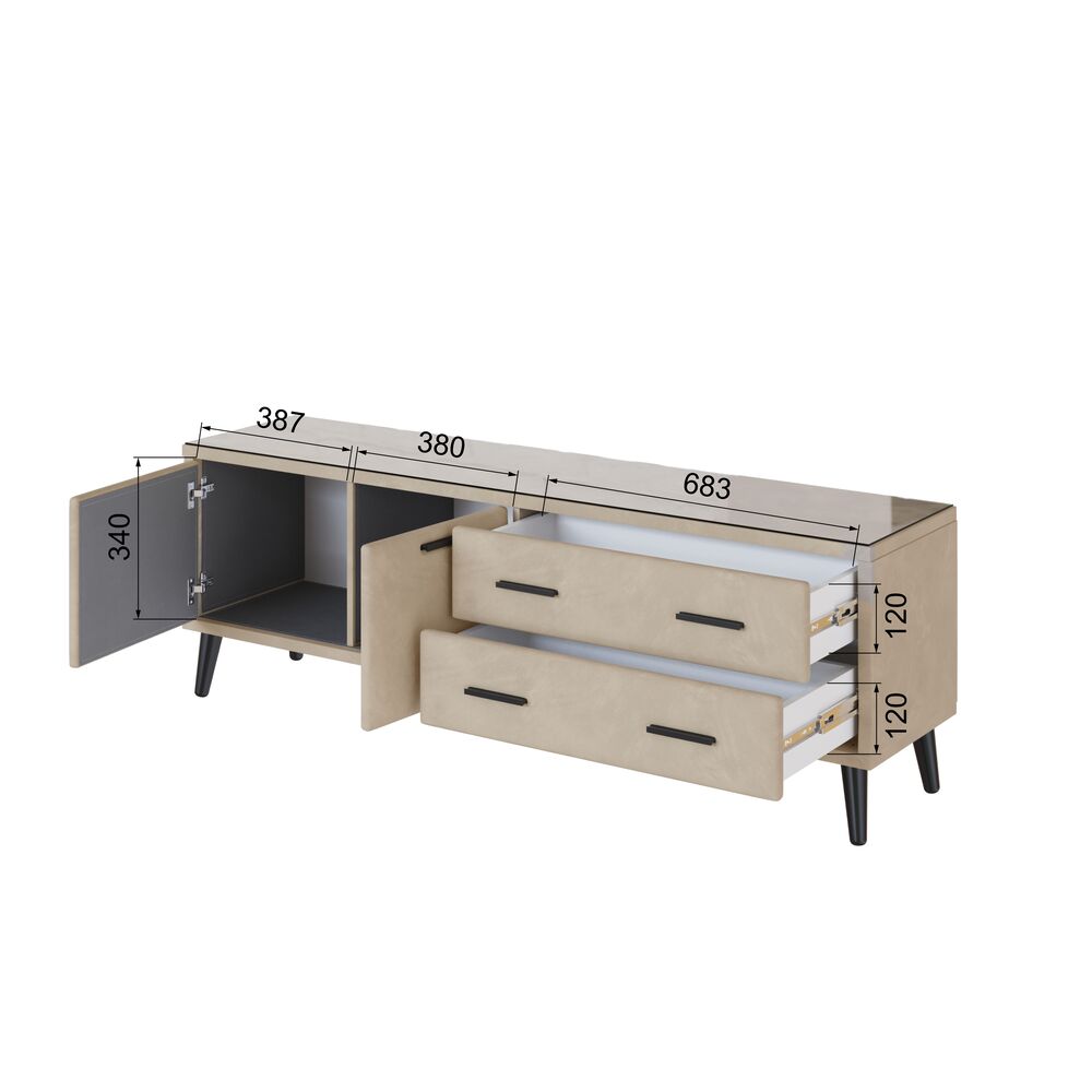 Тумба ТВ Виго 1,6, Бежевый