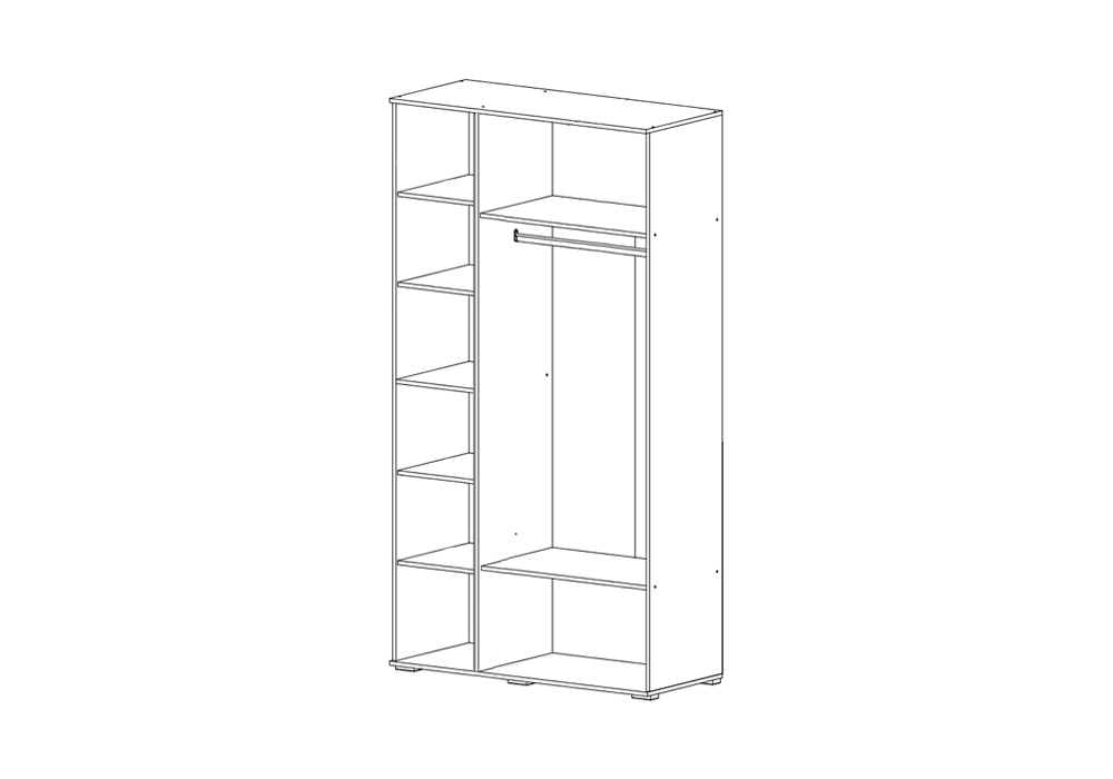 Шкаф 3-х створчатый Норд дуб крафт