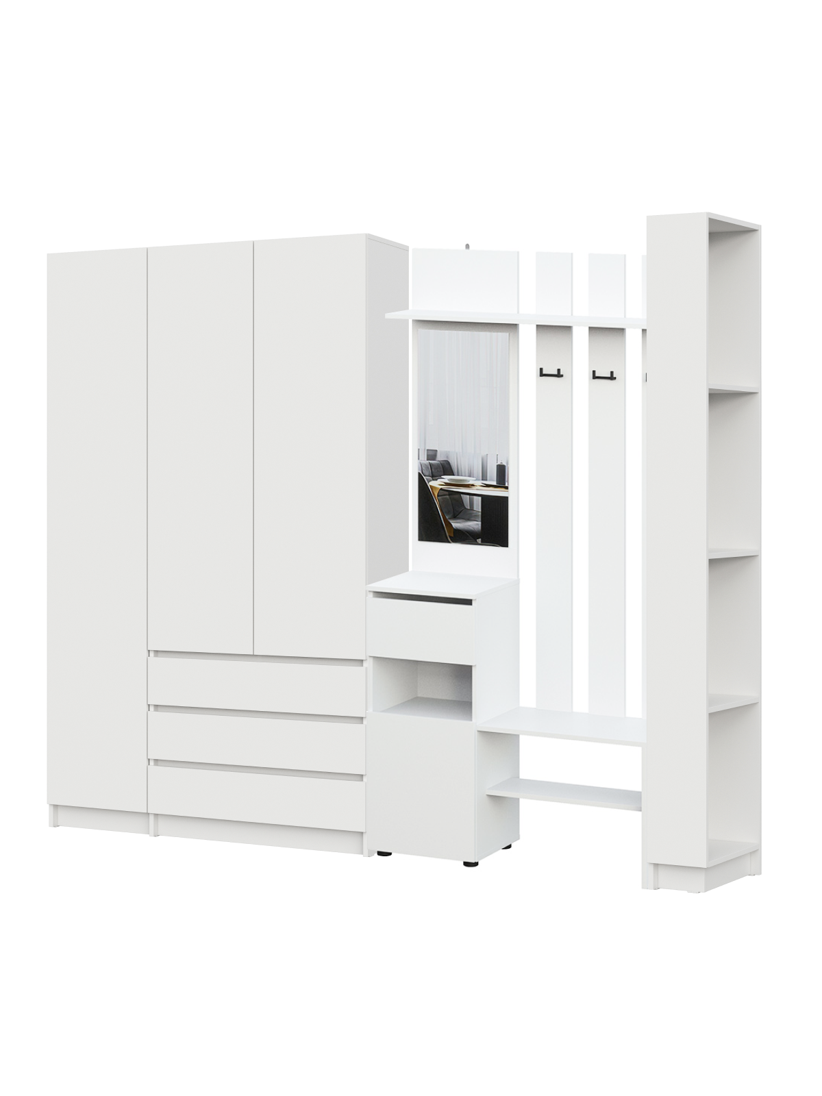 Прихожая Бали, Белый. Комплект 8