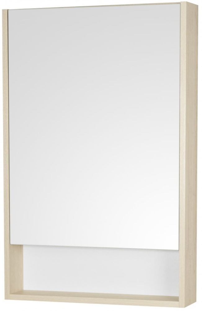 1A252102SDB20 Зеркальный шкаф Сканди 55 Белый/Дуб Верона