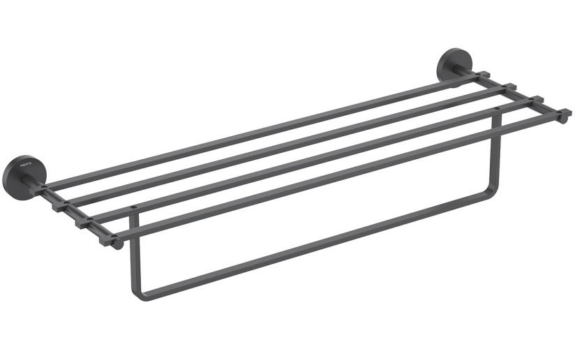 AQ4615MB БЕТТА полка для полотенец, матовый черный