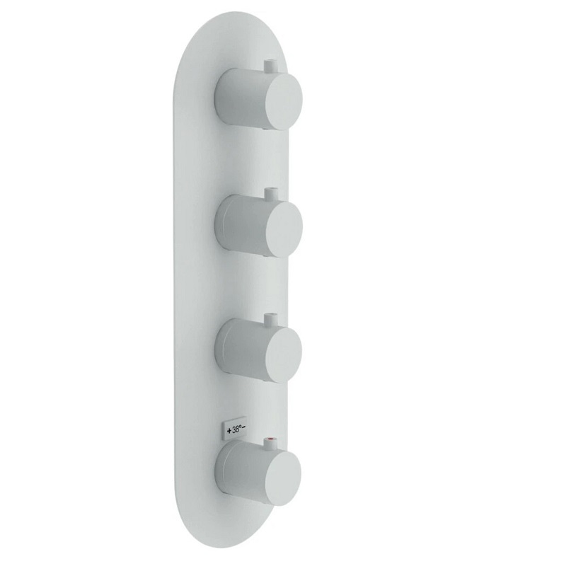WE00103/TWM LIVE термостатический смеситель для душа 3 выхода (внешняя часть), матовый белый WE00103/TWM LIVE термостатический смеситель для душа 3 выхода (внешняя часть), матовый белый