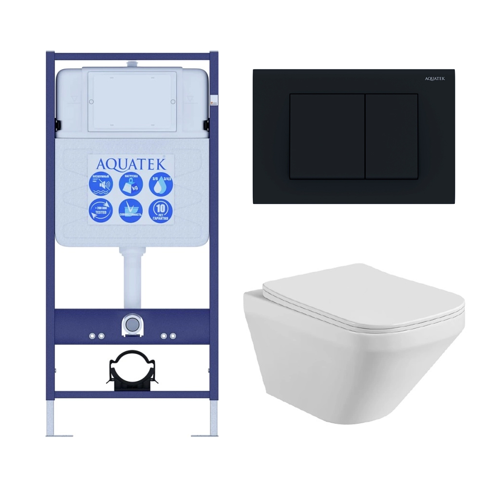 Set AQUATEK ЛИРА (рама AQUATEK Standard INS-0000012 с звукоиз.прокладкой+крепеж KKI-0000002+кнопкаKDI-0000012+унитаз ЛИРА AQ1155-00 с крышкой-сиденьем Set AQUATEK ЛИРА (рама AQUATEK Standard INS-0000012 с звукоиз.прокладкой+крепеж KKI-0000002+кнопкаKDI-0000012+унитаз ЛИРА AQ1155-00 с крышкой-сиденьем