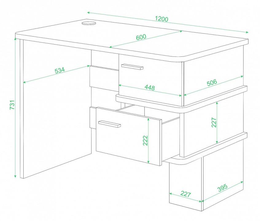 Стол письменный Домино СД-15