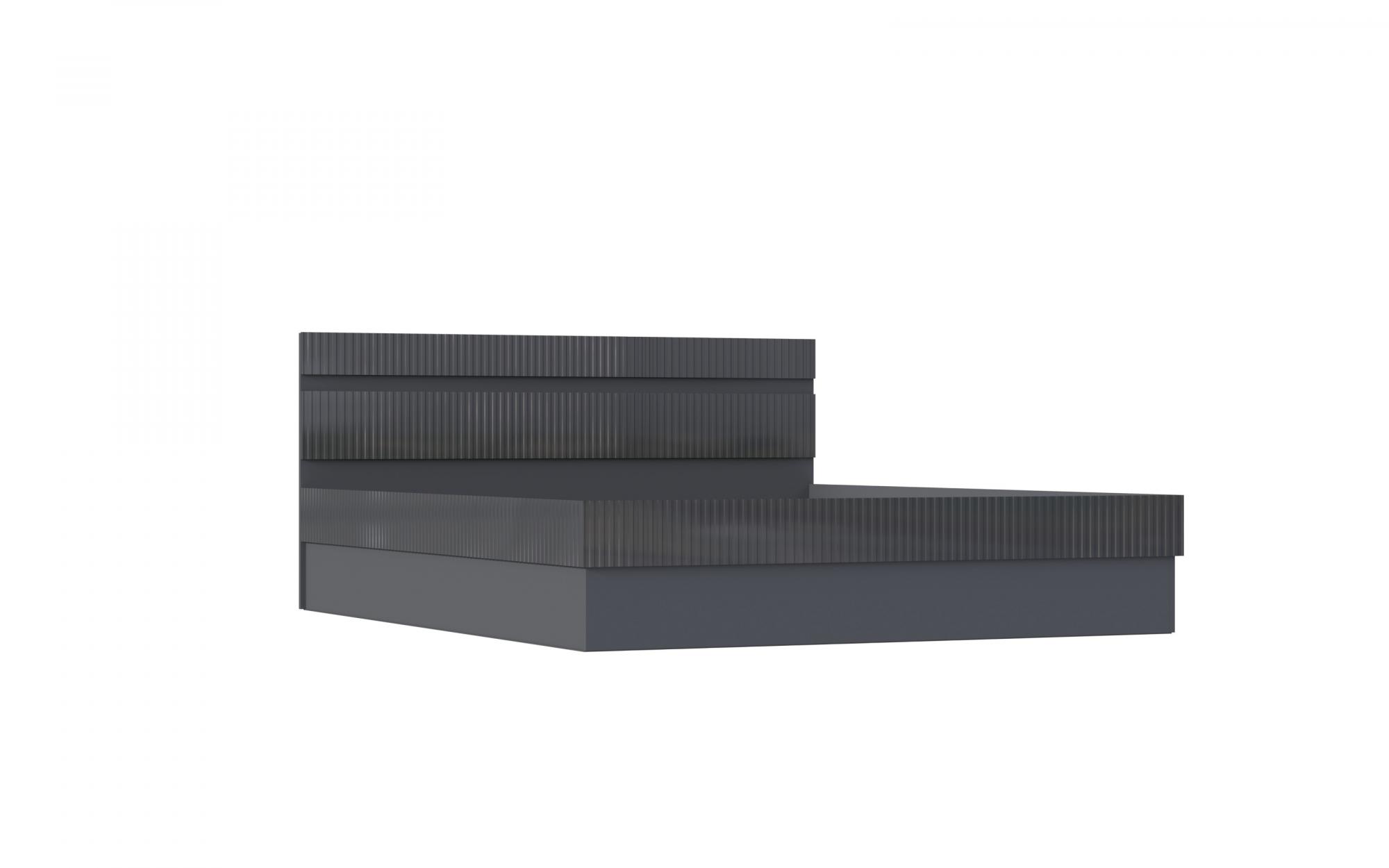 Кровать с подъемным механизмом Оливия, Графит глянец, Графит