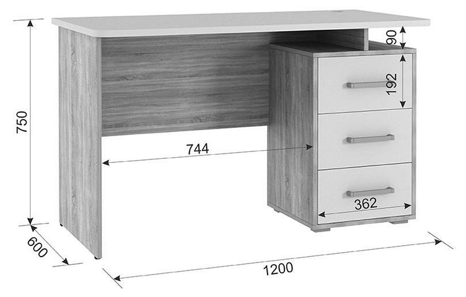 Стол письменный Лайт 2