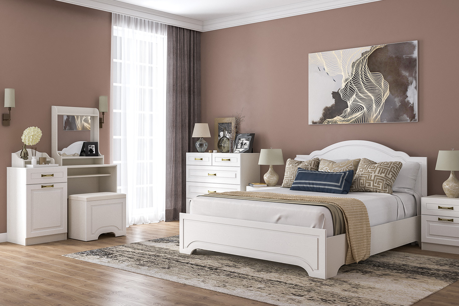 Пуф Ливерпуль 14.02, Белый, Ясень ваниль