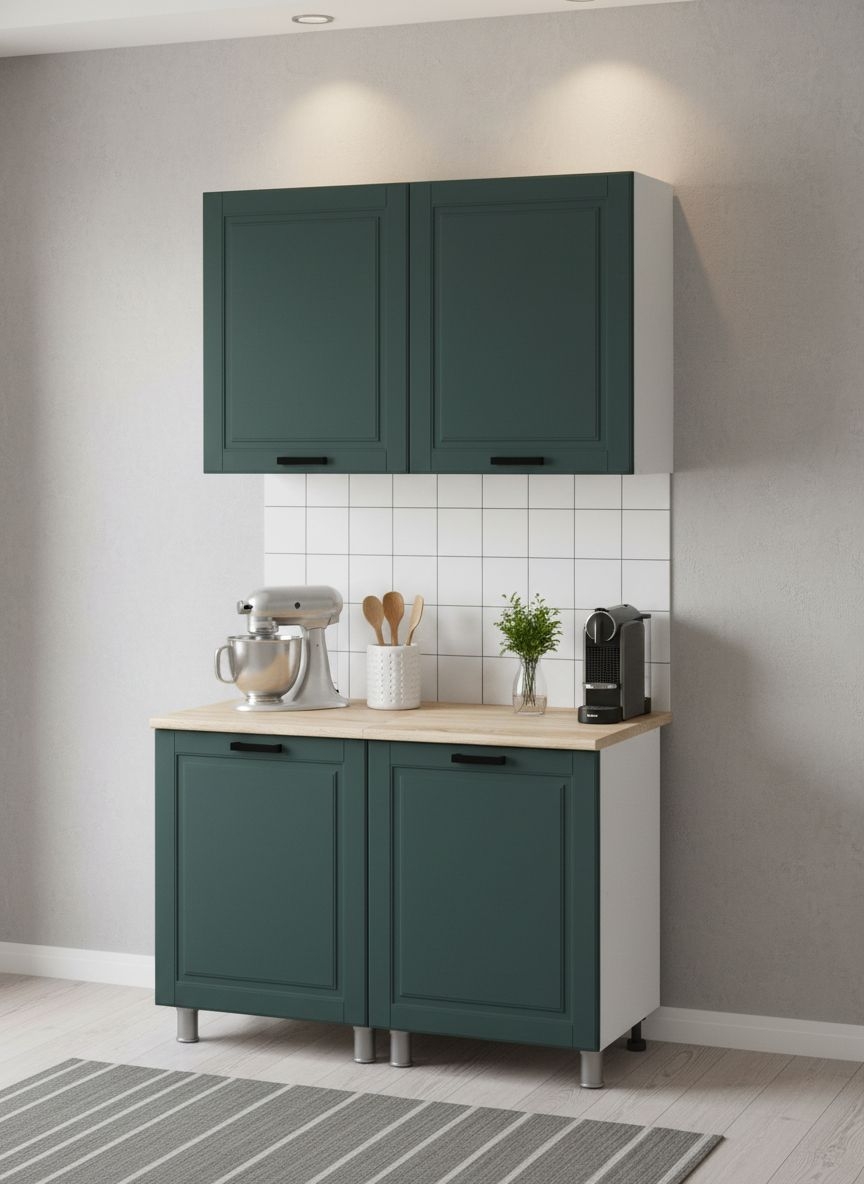 МК Аленушка 1,2м Астра Изумруд,скоба черный,сонома