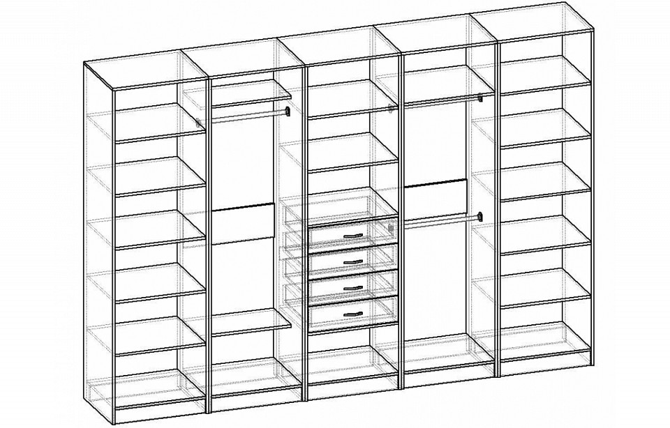 Шкаф платяной Alexa