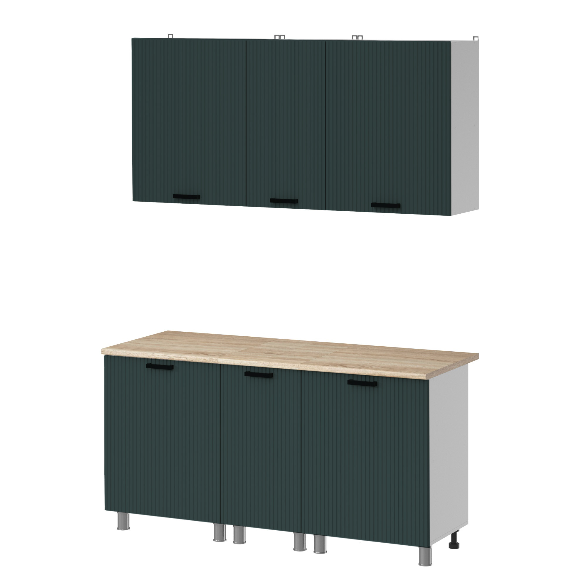 МК Аленушка 1,6м в.3 Лотос Изумруд,скоба антрацит,сонома