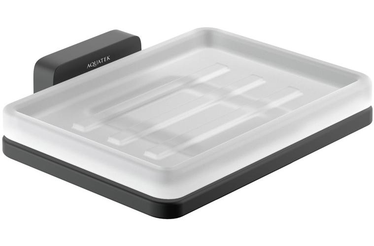 AQ4303MB ЛИБРА мыльница, матовый черный