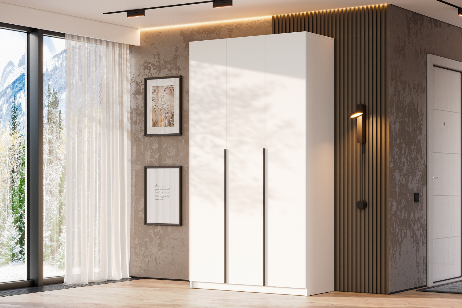 Шкаф распашной с наполнением (7 полок + 2 ящика + штанга) ШК 5 (1200), Белый Шкаф распашной с наполнением (7 полок + 2 ящика + штанга) ШК 5 (1200), Белый