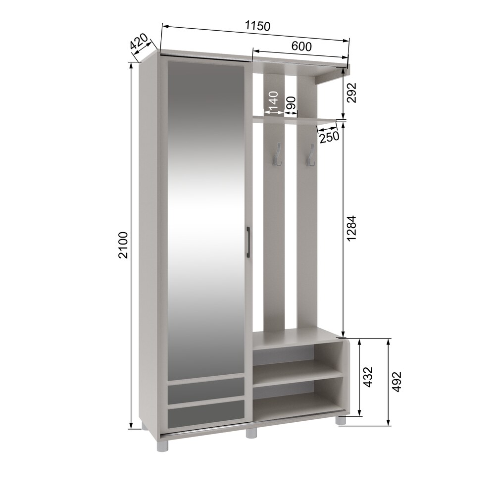 Прихожая Ларго-2, Кашемир