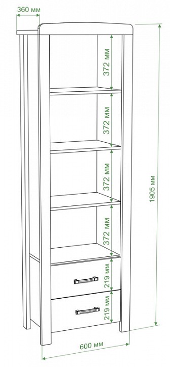 Шкаф для белья Бартоло ВТД-ГФ