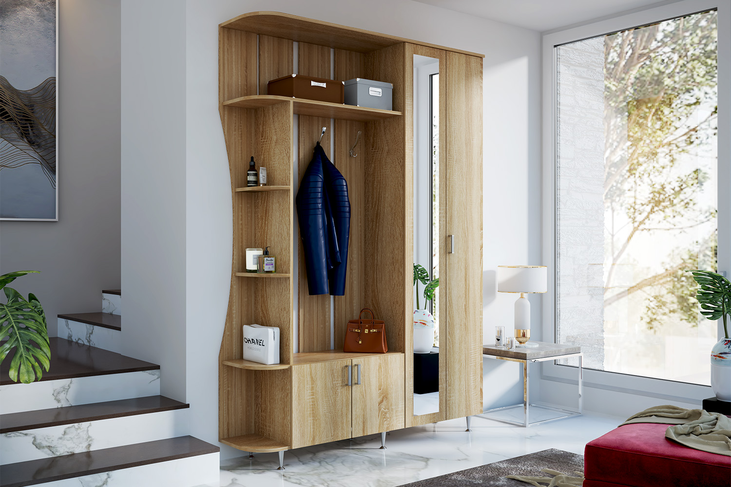 Прихожая Лика №1 1,5м, Сонома Прихожая Лика №1 1,5м, Сонома