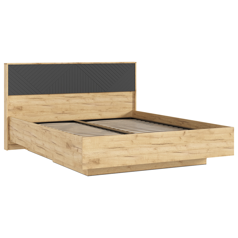 Кровать парящая с подъемным механизмом Флэш 1,6 м, Браш Графит, Дуб Крафт Кровать парящая с подъемным механизмом Флэш 1,6 м, Браш Графит, Дуб Крафт