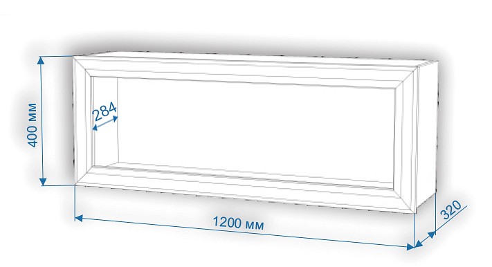 Полка книжная Нобиле ПН-ФС