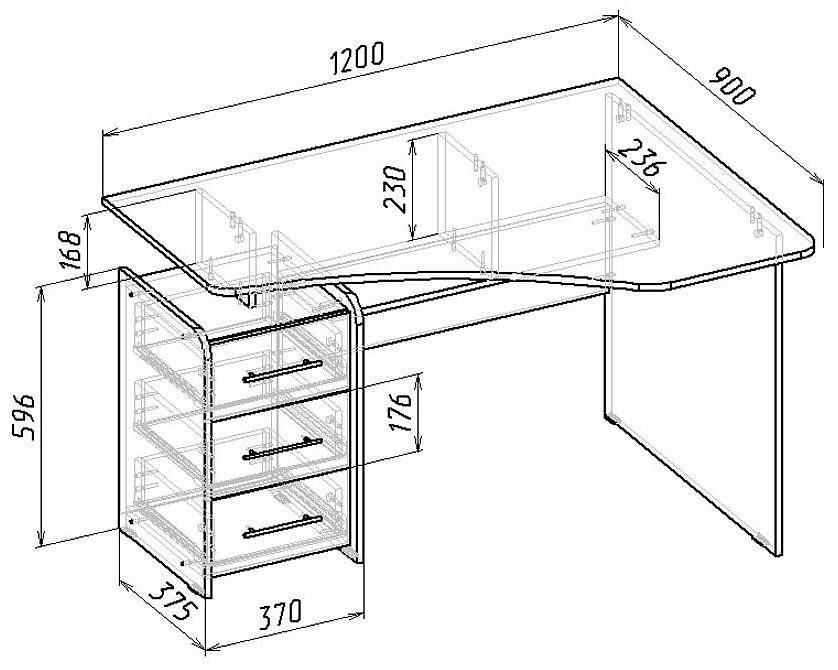 Стол письменный Триан-5