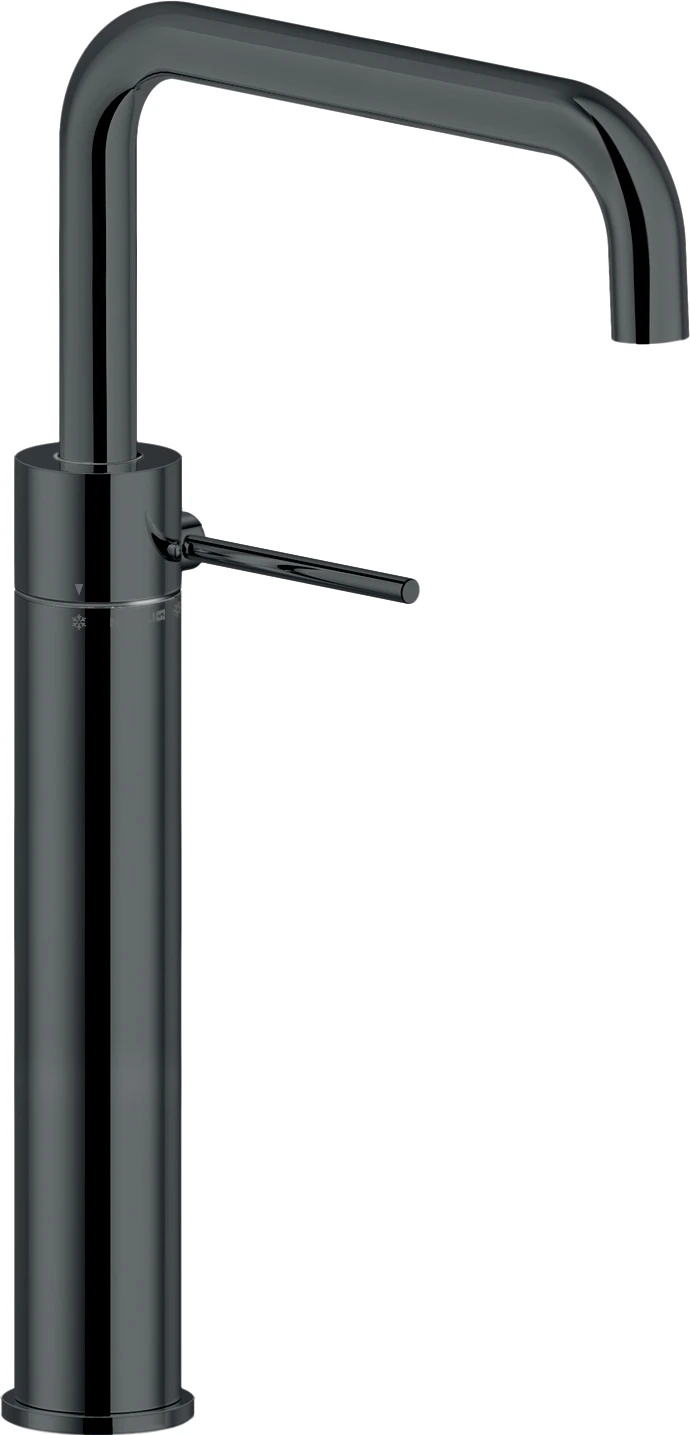 VE125158/2FLP VELIS смеситель для раковины высокий 312, глянцевый черный