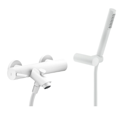 LV00110WM LIVE смеситель для ванны с душем, матовый белый