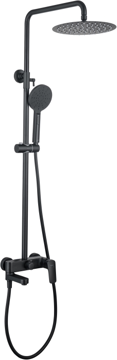 AQ2040MB ВЕГА душевая система (смеситель для ванны) 3jet 250мм, матовый черный AQ2040MB ВЕГА душевая система (смеситель для ванны) 3jet 250мм, матовый черный