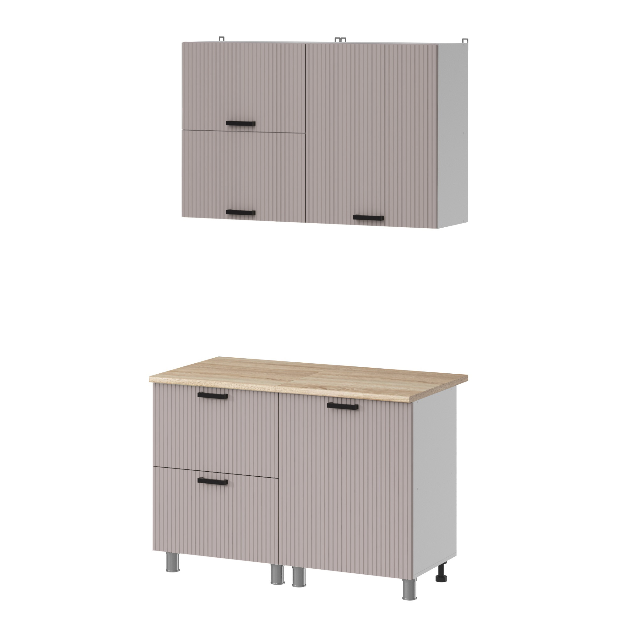 МК Аленушка 1,2м с ящ.в 2 Лотос Кашемир,скоба антрацит,сонома