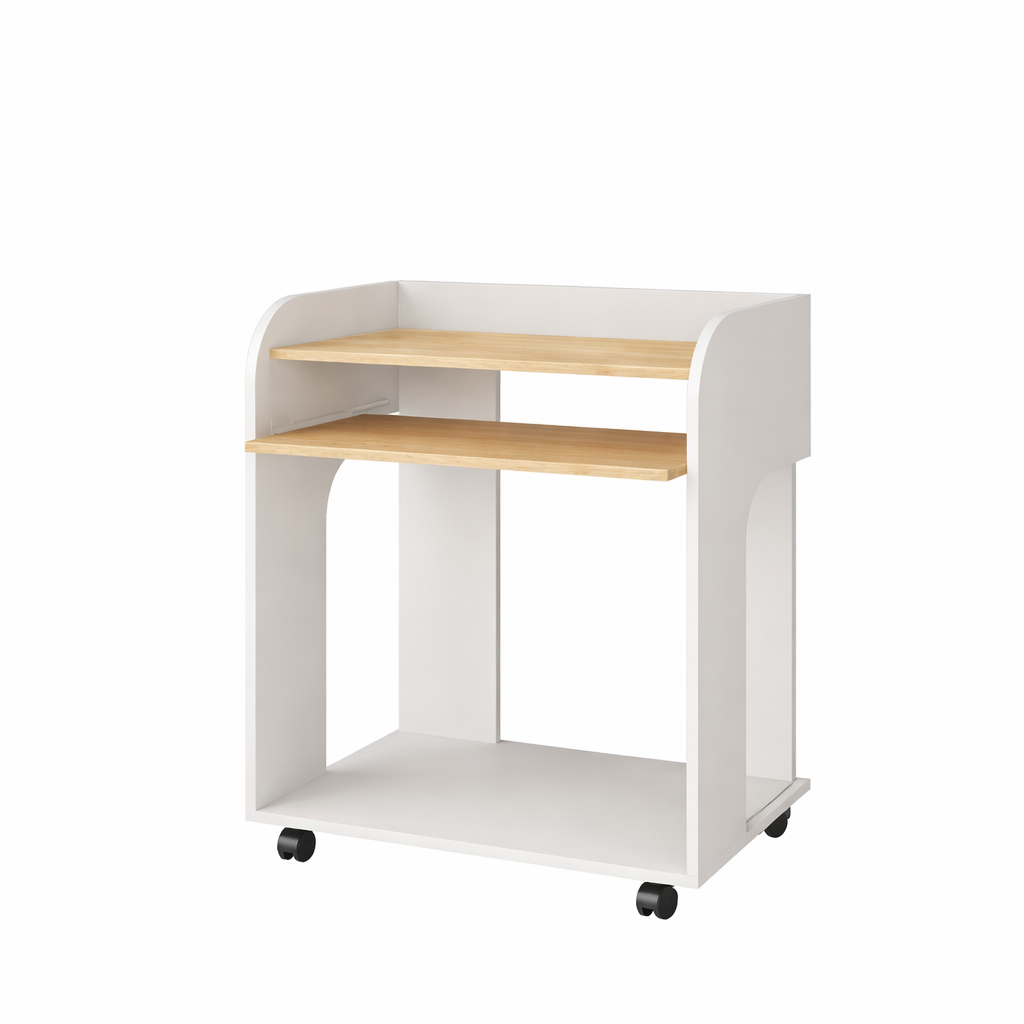 Компьютерный стол Грета-10 белый/дуб крафт золотой