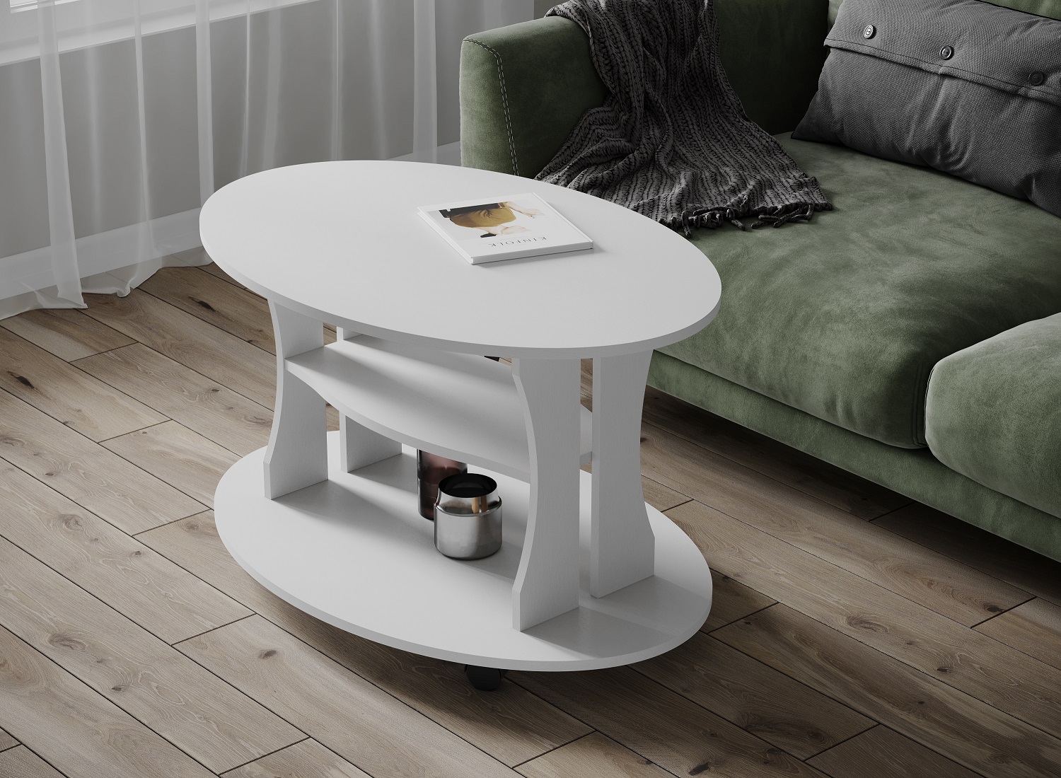 Столик журнальный Консул-1, белый