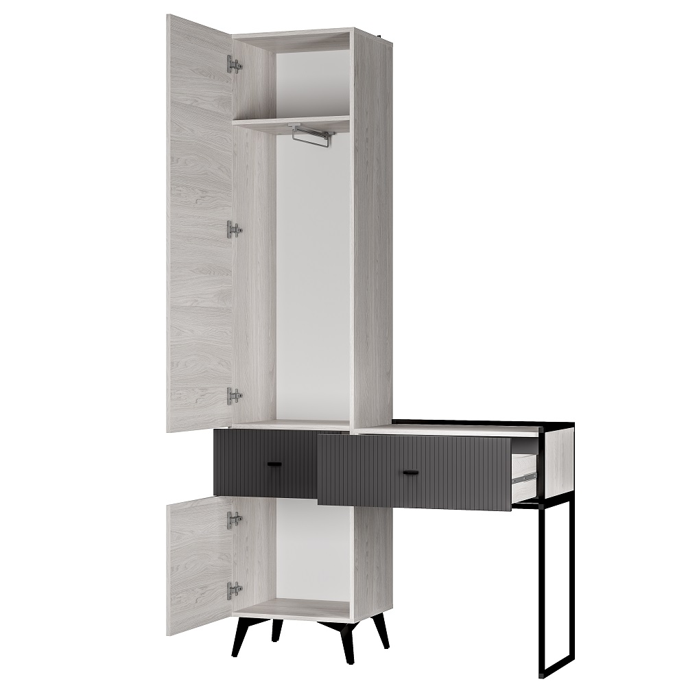 Прихожая Норд ПР-06, Ясень белый, Маренго