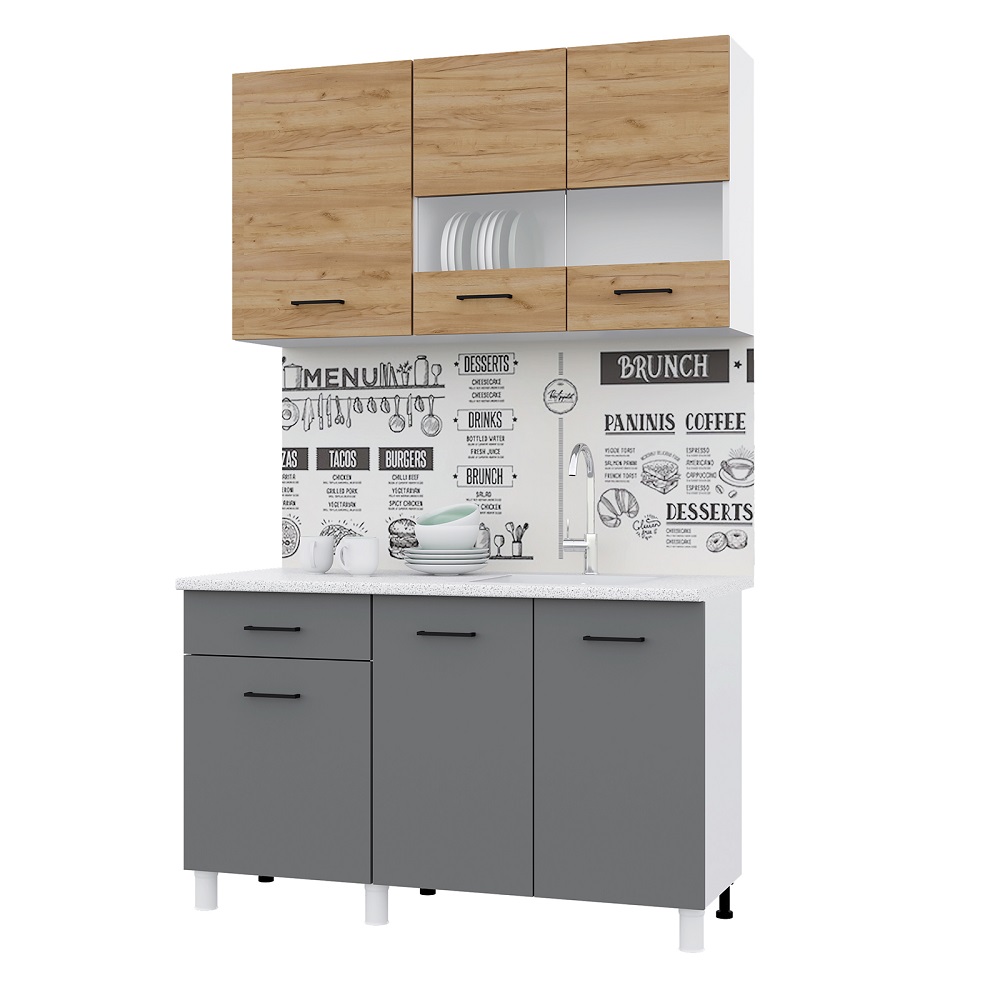 Корпус готовой кухни Trend 1300, Белый