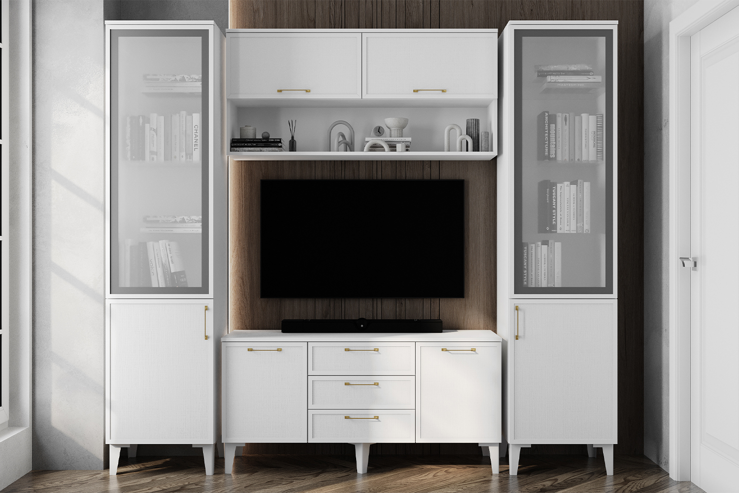 Полка навесная Толедо ТН-1, Белый