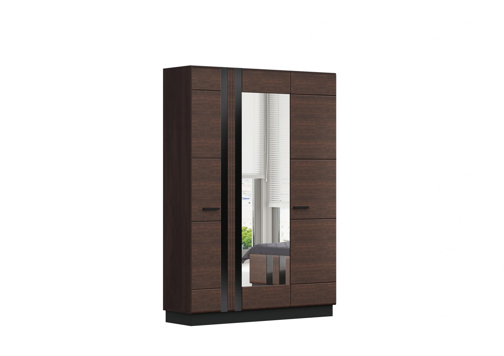 Шкаф трехстворчатый Магнолия, Дерево, Орех