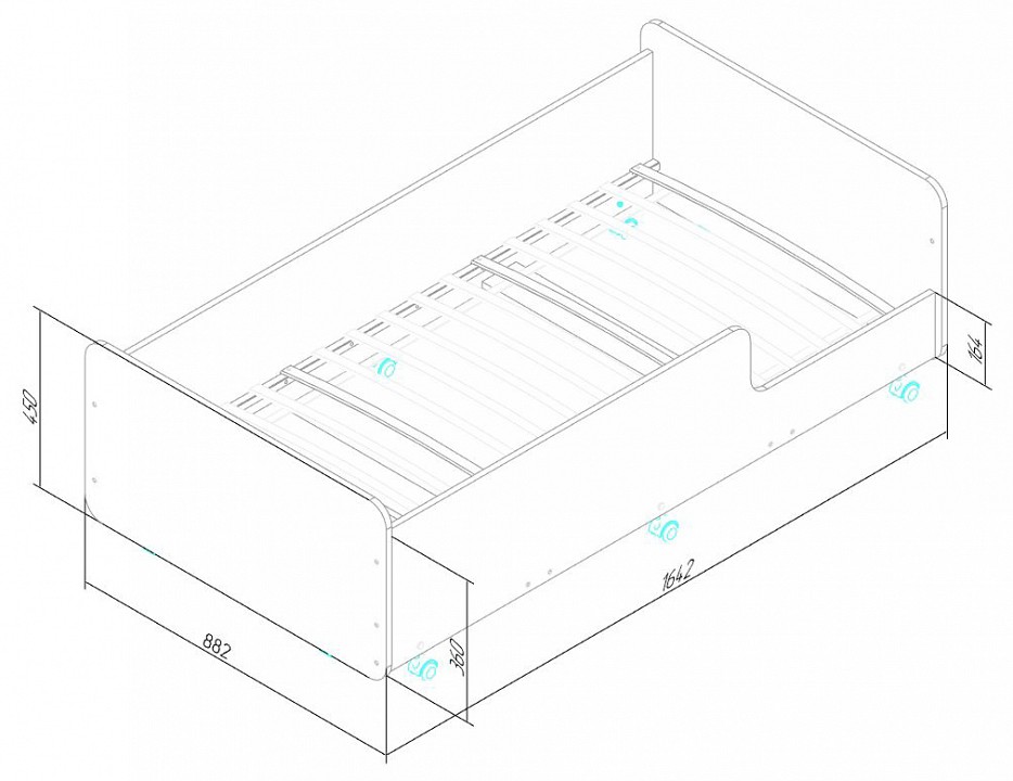 Кровать двухъярусная Р444-2